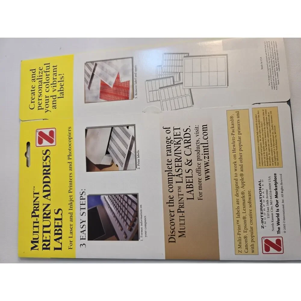 Lot Of 7200 Return Address Labels Printer Friendly 90 Sheets Of 80 - 34378 5267